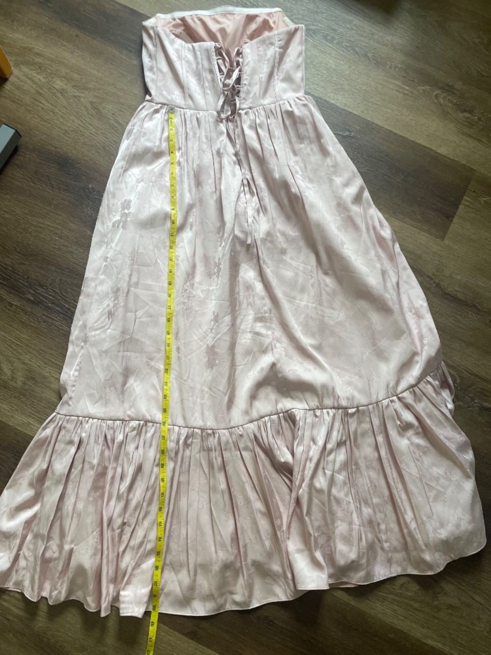 Azazie Floria Strapless Maxi Dress Size 4 Blush Pink | Excellent Condition - Picture 5 of 6